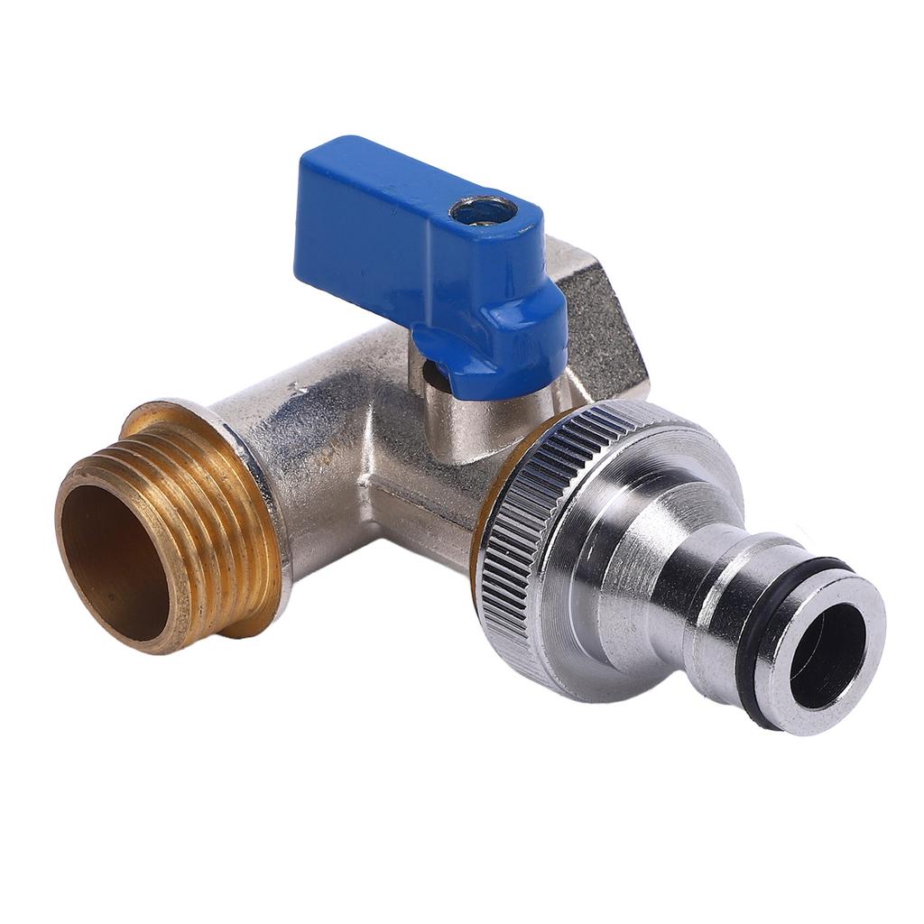 Quarter Turn Ball Valve Tee Connector Brass Angle Stop Valve G1 2 DN15 Female and Male Thread NPT 3 8 Inch 15mm