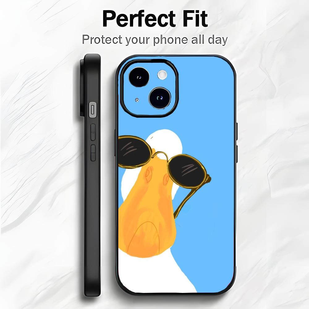Cute Cartoon Duck Silicone Art Phone Case Phone Case Soft Packaging Lightweight For iPhone17 16 15 14 13ProMax