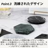 Azumafy Marble Plates, Hexagonal Trays, Interior Accessories, Display, Artificial Marble, Set of 3, Jewelry Tray