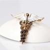 Men Women Caduceus Angel Wings Badge Snake Collar Clothing Accessories Corsage Jewelry Brooch Pins