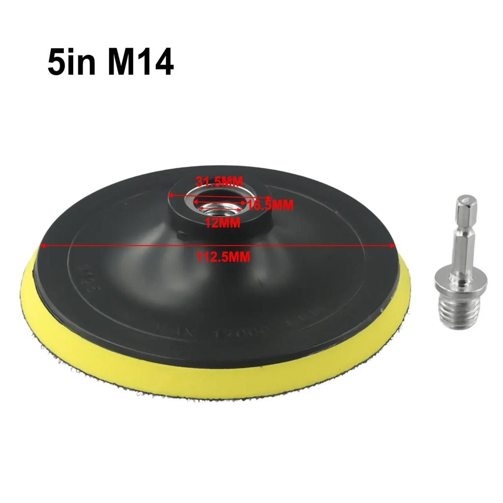 Sanding Pad With M10/M14 Drill Adapter 3/4/5/6/7in For Buffing Cleaning Metal Glass Ceramic Grinders Polishing Power Tool Part