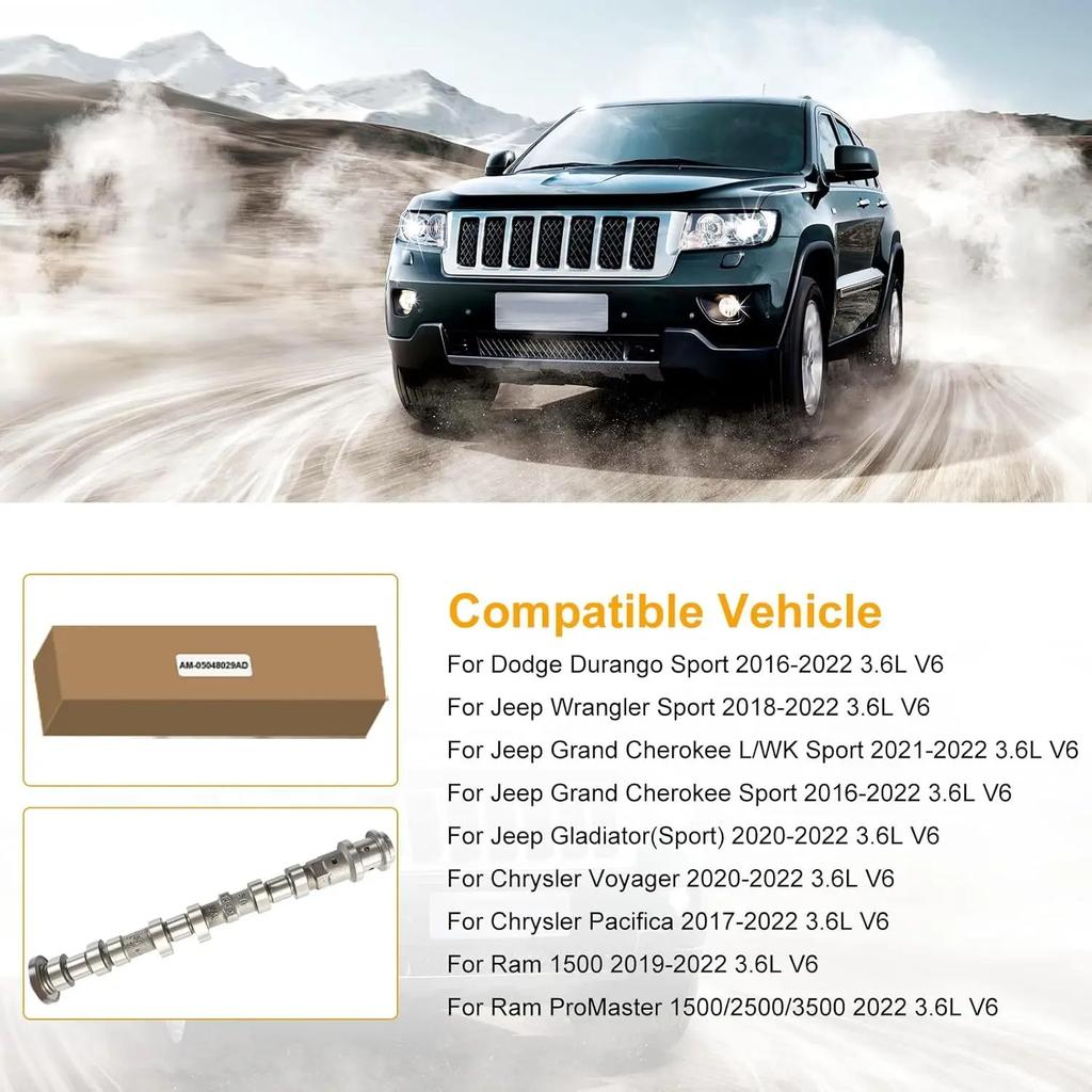 05048029AC 05048029AD Left Exhaust Camshaft For 2022-2023 Ram ProMaster 1500 2500 3500 2016-2023 Jeep Grand Cherokee 3.6L V6