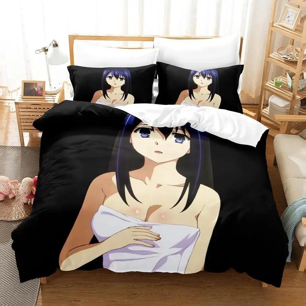 Gokukoku No Brynhildr Bedding Set Single Twin Full Queen King Size Bed Adult Kid Bedroom Duvet cover Anime Bed Sheet