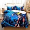 Uzumaki Naruto Bedding Set Quilt Cover Sasuke Cartoon Anime Bed Bedroom Duvet Cover Beddings Suit Children Boys Birthday Gi