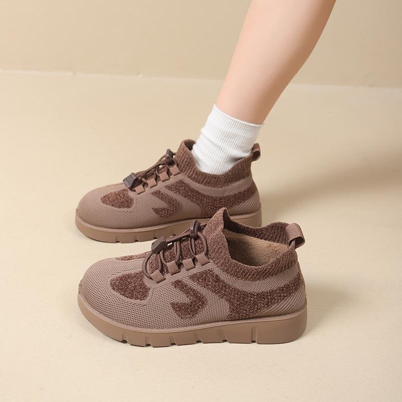 Women's lightweight heightening thick sole winter warm fur one snow boots plush lining non-slip casual sports cotton boots