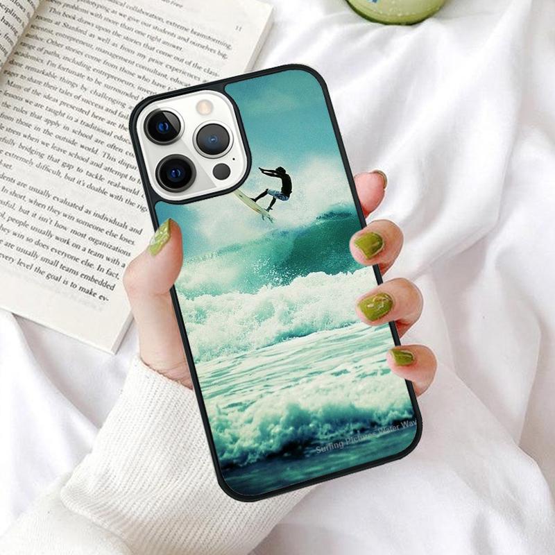 Extreme Sports Surfing Phone Case for iPhone 17 Air 16 Coque 15 14 12 13 PLUS 11 PRO MAX Back Cover Fundas Shell