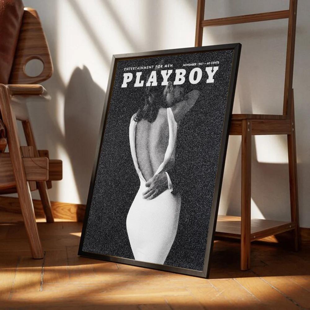 Sexy Female Celebrities Magazine Playboy Canvas Painting Poster HD Quality Poster Wall Art Painting Study Room Wall Decor