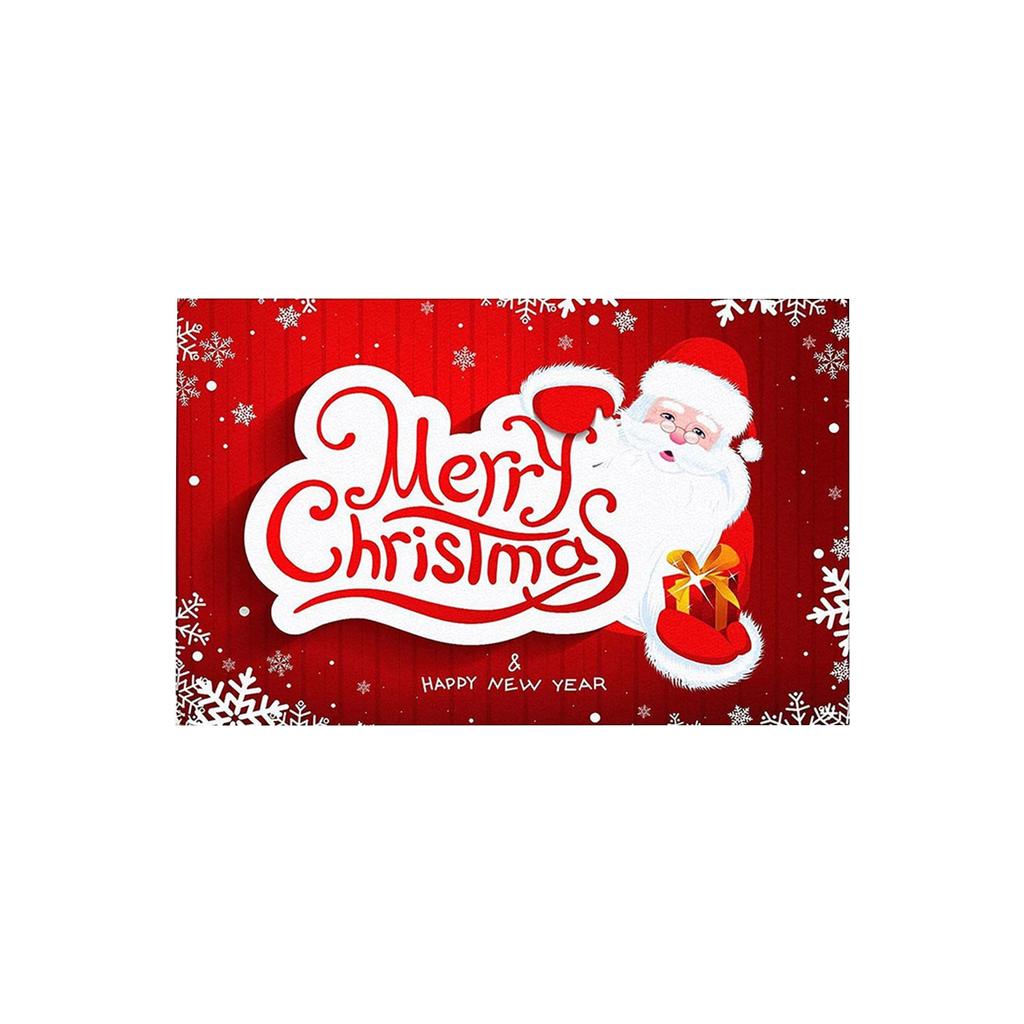 Christmas Carpet Entrance Door Non-slip Absorbent Foot Mat Thick Porch Carpet Mat