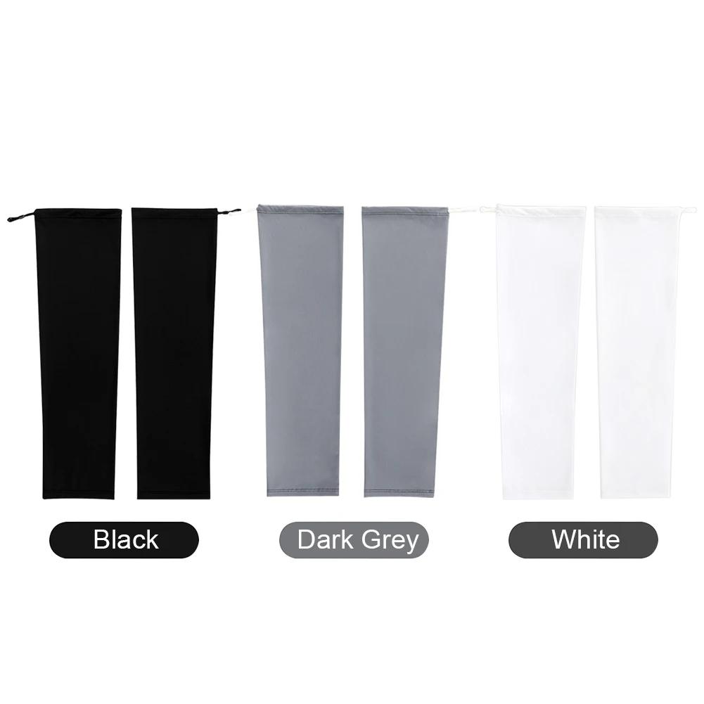 2PCS Cycling Arm Sleeves Ice Fabric Anti-UV Sunscreen Running Cycling Sleeve Outdoor Sport Cycling Unisex Arm Warmers Men Women