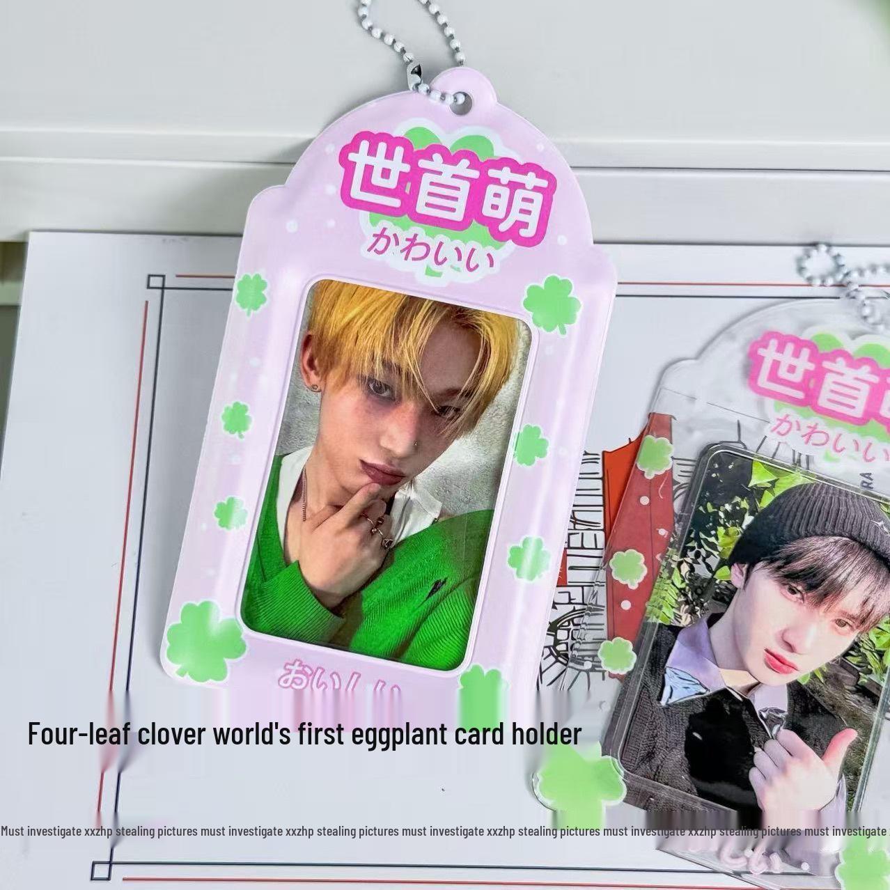 

World s First 3-inch Moe PVC Idol Card Holder: Cute Anti-Lost Display for Student Meal Card & Campus Storage. Transparent Finish 1-pc