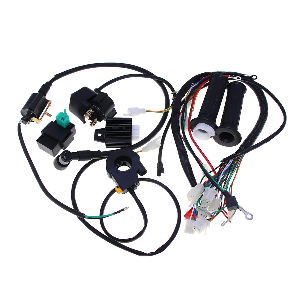 CDI Chicote de Fios da Bobina de Ignição Montagem do Estator Fiação Compatível para Quad Elétrico 50CC 70CC 90CC 110CC 125CC Motocicleta