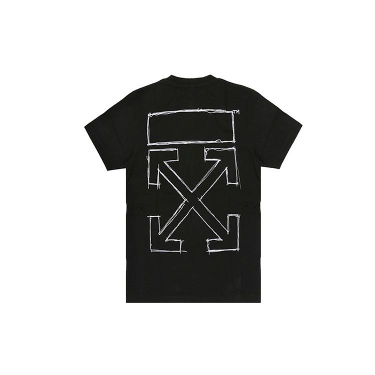 Off-White SS20 Little Figure Print Short Sleeve T-Shirt Men Tops Black OMAA027S201850091001