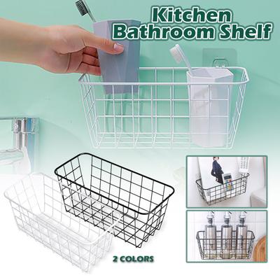 Bez wiercenia Wiszące naścienne metalowe kosze druciane Organizacja kuchni Przechowywanie