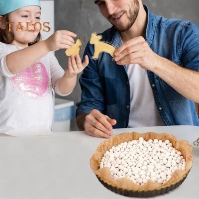 Pesi per Torta in Ceramica Fagioli da Forno 1.1/2.2Lb Riutilizzabili 10mm Gres Ceramico Naturale con Contenitore Strumento da Forno Resistente al Calore per Torte Pasticceria