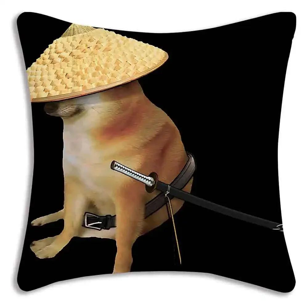 Abstract Shiba Inu Print Decorative Pillow Cover Car Sofa Square Cushion Pillow Cover