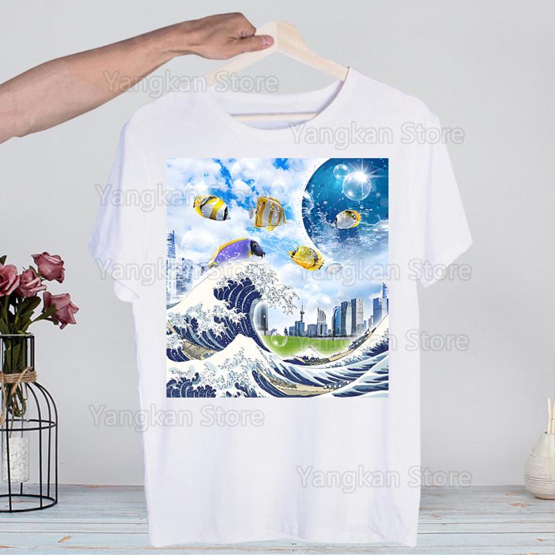 Frutiger Aero Harajuku T-skjorter Sommer Menn/Kvinner Hip Hop Morsom Trykk T-skjorte Streetwear T-skjorte Kortermet Tee Topp