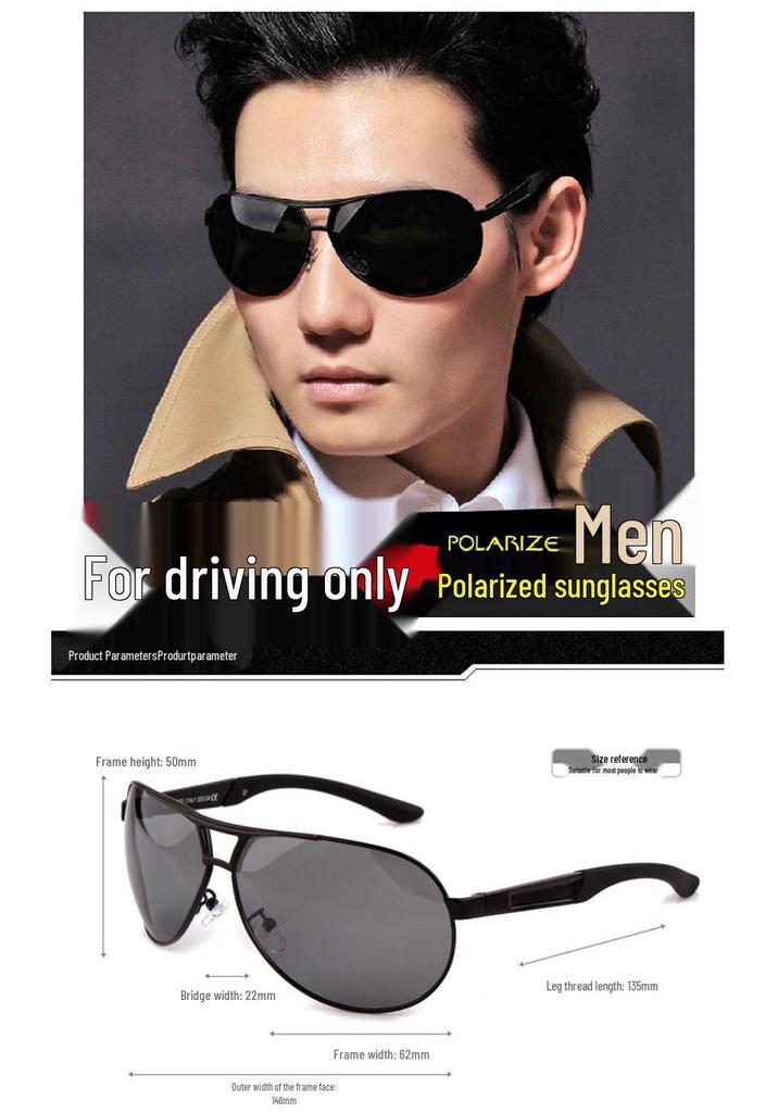 High-Performance Men's Polarized Sunglasses - Stylish UV Protection for Driving