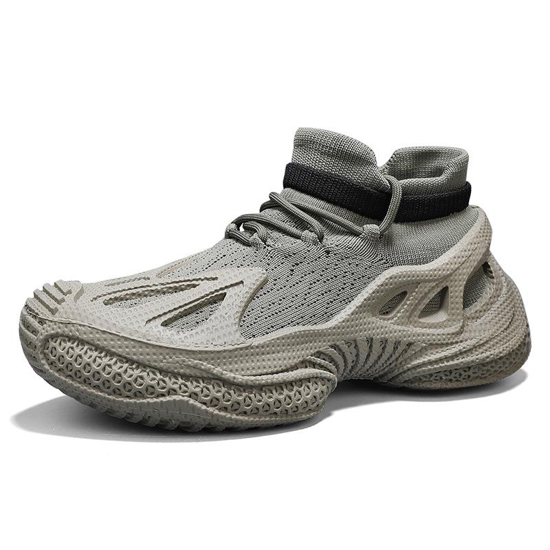 Men's Shoes Summer New Men's Fly-woven Breathable Mesh Casual Shoes Youth Personality Sports Socks Shoes