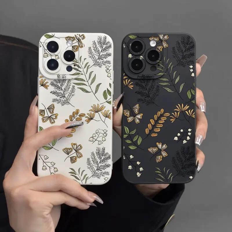 Printed Patterned Floral Phone Cover Case Covers Silicone TPU For Iphone Shockproof Resistant Phone Cover Cell Phone Case