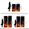 Vivid Flame Curtains Semi Sheer Living Room Bedroom Decor Darkening Set Of 2 Made Polyester Area
