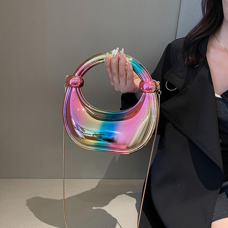 Acrylic Box Bag 2025 New European and American Fashion Candy Color Internet Celebrity Women Chain Crossbody Dumpling Bag Tide