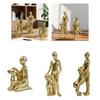 Resin Figurine Man and Dog Sculpture Collectible Ornament Gift for Dog Lover Living Room Bedroom Desktop Shelf Display
