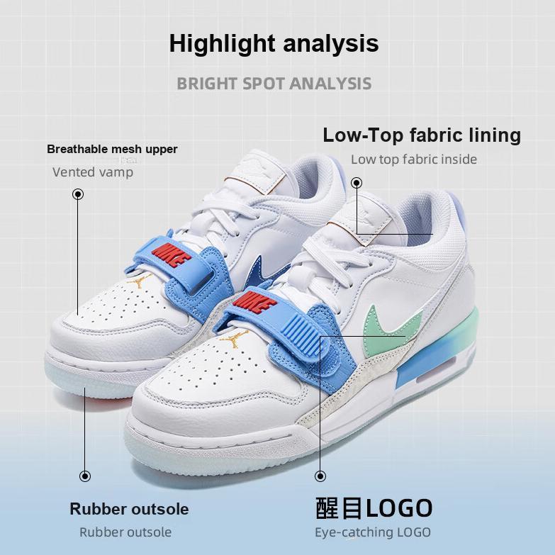 Air Jordan Legacy 312 Low GS Emerald Rise Kids Sneakers White University-Red FN8896-131