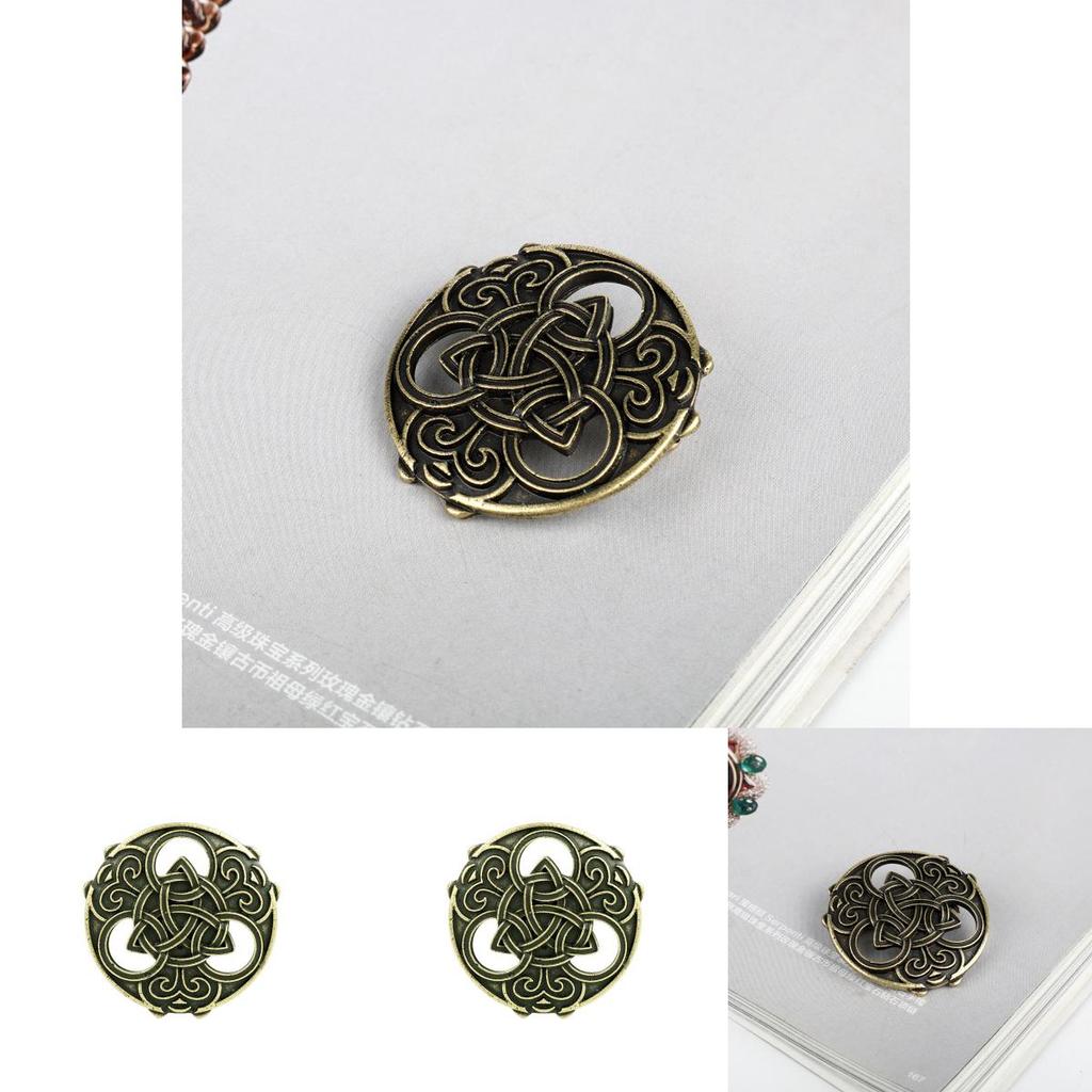 Nordic Inspired Celtic Knot Brooch With Alloy Material For Fashion Daily Wear