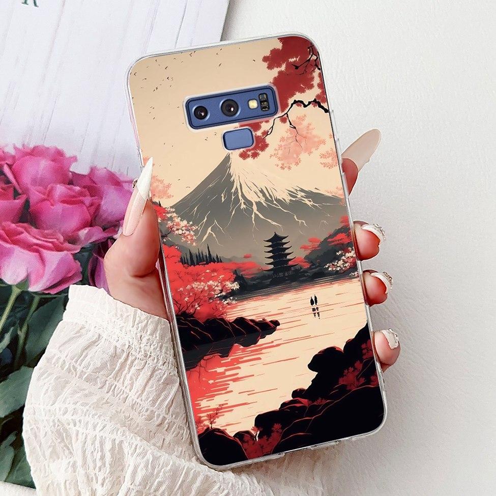 Clear For Samsung Note9 Case Cute Cat Fashion Luxury Painted Soft Cover Phone For Samsung Galaxy Note 9 Case SM-N9600 SM-N960F