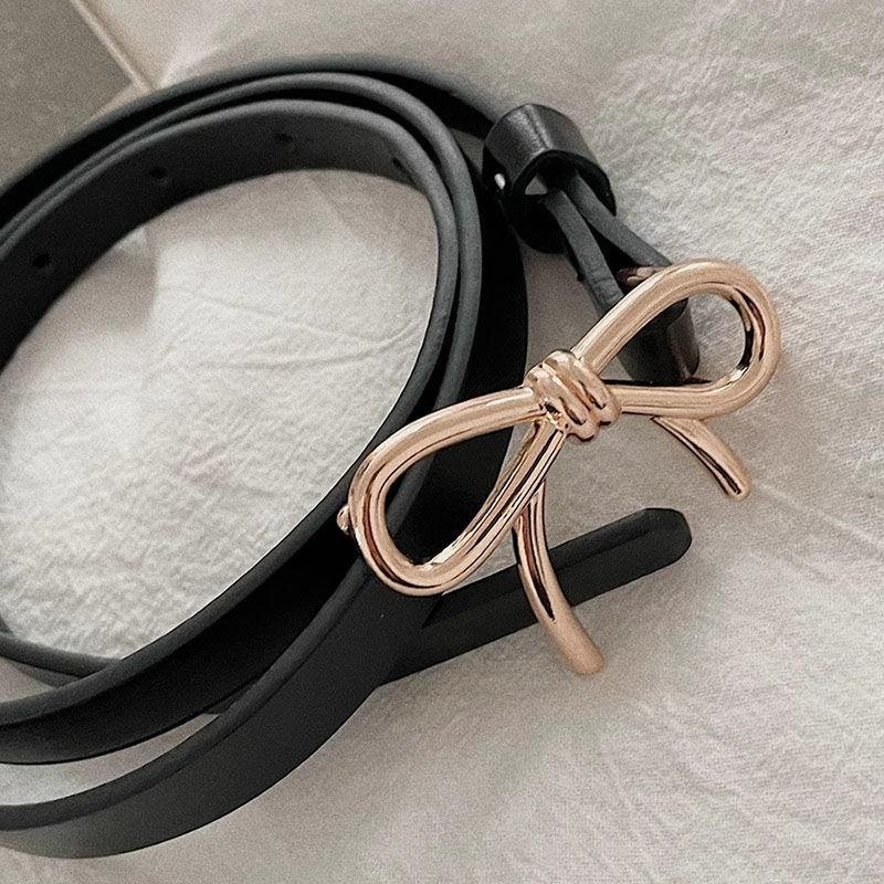 Korean Inspired Chic Simple Adjustable Bowknot Waist Belt Perfect For Stylish Outfits