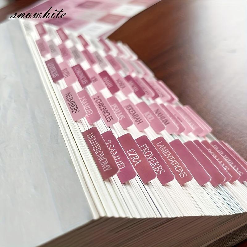 Bible Tabs Large Print Laminated Repositionable Index Stickers for Women and Men - English Study Bible Journaling Accessories