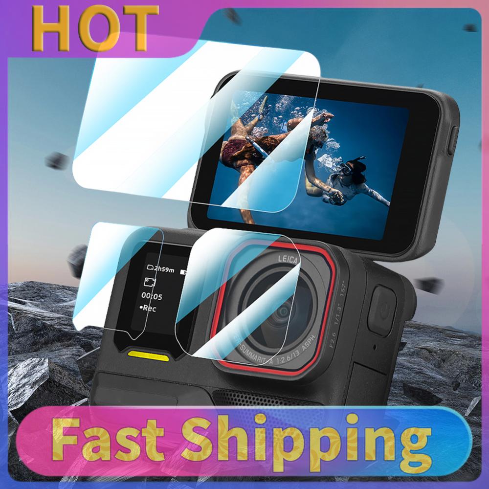 Tempered Glass Lens Protection Protective Film Anti-Scratch Protective Film Anti-Bubble Glass Film for Insta360 Ace Pro 2 Camera