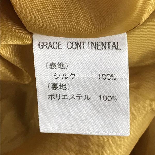 GRACE CONTINENTAL Sukienka Tunika 100% Jedwab Dekolt U Kobiety 36 S Żółto-Brązowy cBH574(UŻYWANY)