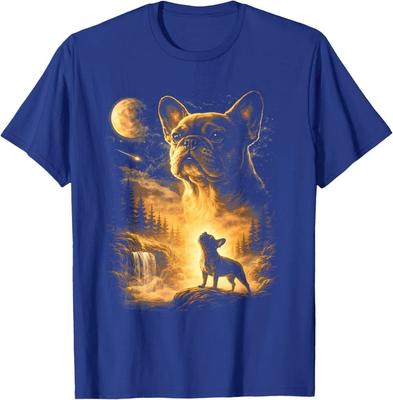 French Bulldog Howling To The Moon Meme 90s Animal Graphic T-Shirt