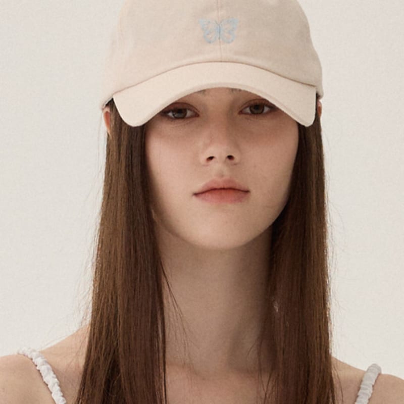 SCENT OF GOYO BUTTERFLY BALL CAP_cream