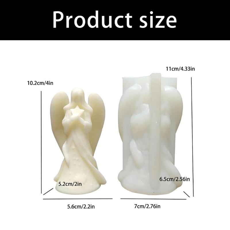 Easy to Use Silicone Candle Mould Featuring Detailed Sleep Angel Designs for Craft Projects