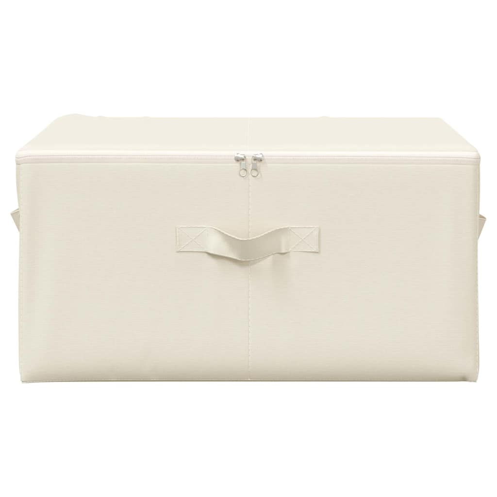 vidaXL Aufbewahrungsboxen 2 Stk. Stoff 43x34x23 cm Creme