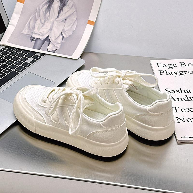 Board shoes women's summer breathable low-top flat-bottomed elegant silver casual shoes versatile student soft sole