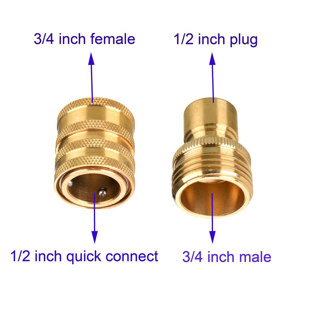 Tool Daily Pressure Washer M22 To 3/8" Quick Connect 3/4" To Quick Release M22 Male Hose Adapter, 9-Pack