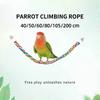 Colorful Parrot Rope Toy 40/80//105/200cm Parrot Stand Chewing Station Bird Perch for Cage  Parrot