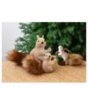 Five Hanging Squirrel Ornaments for Christmas Tree Foam Material with Wire Tail for Adjustable Poses and Display
