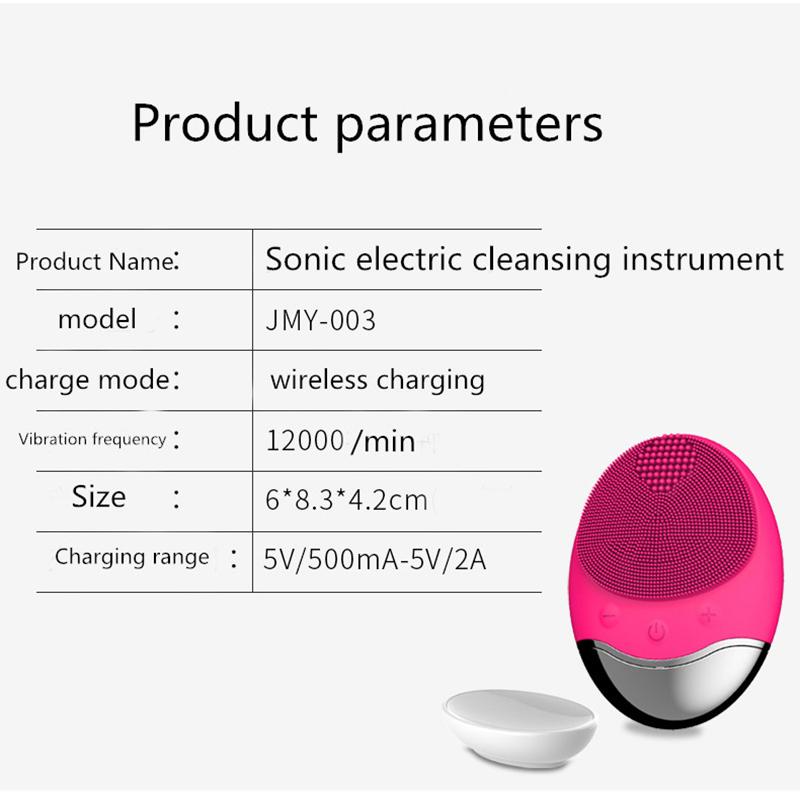 Elektromos vezeték nélküli arctisztító kefe szilikon arcmosó kefék Anion importált bambusz faszén arctisztító