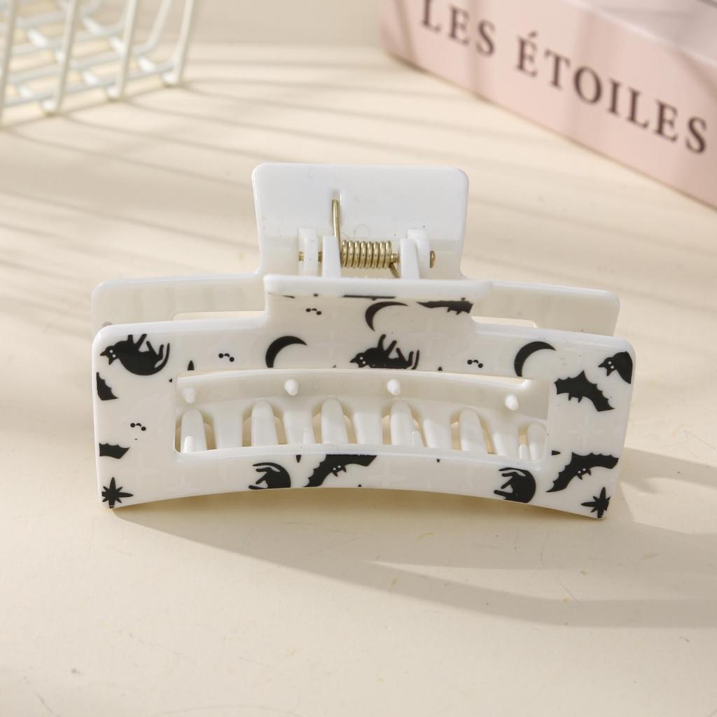 PVC Printed 8.5CM Square Halloween-Christmas Themed Hair Clip