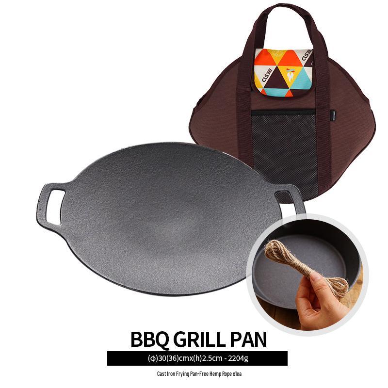 Outdoor Camping Korean BBQ Grill Pan for Gas & Induction Cookers - Frying Pan BBQ Supplies