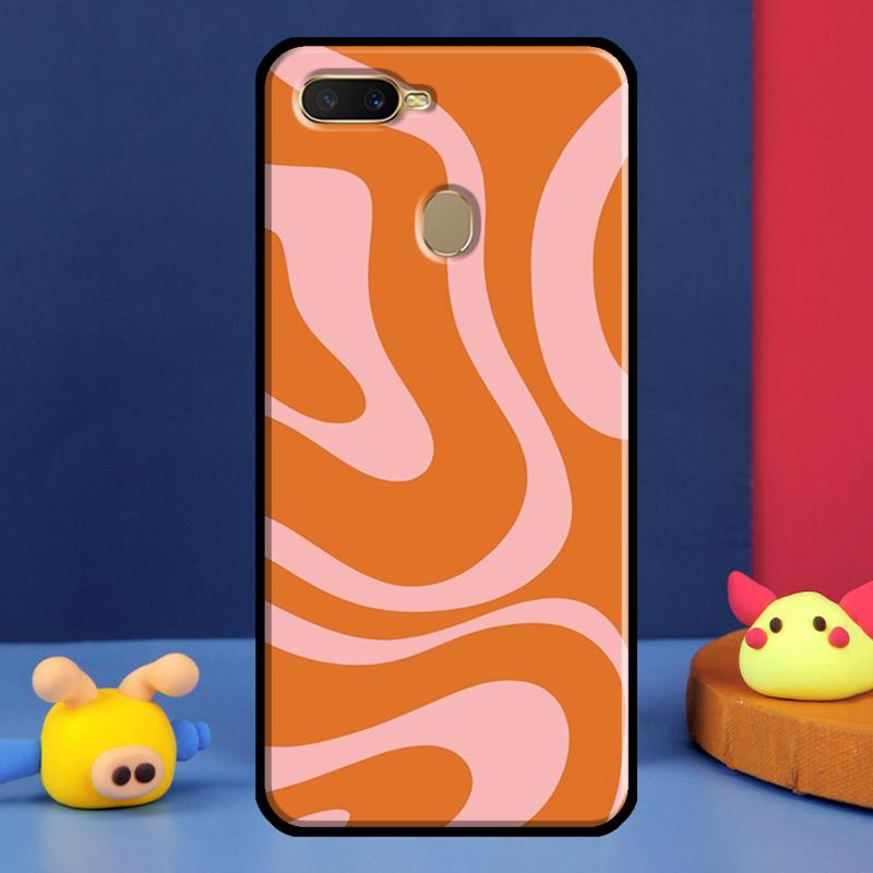 Liquid Swirl Abstract Blue Grey Case For Oppo A98 A78 A58 A15 A16 A17 A5 A9 A91 A52 A72 A76 A96 A74 A94 A54 S A57 A77 Cover