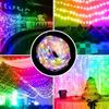 (candy88) LED String Lights, 200 Bulbs, 20m, Plug-in Type, Waterproof & Dustproof, Flashing & Steady, 8 Light Patterns, Dimmable, Indoor & Outdoor