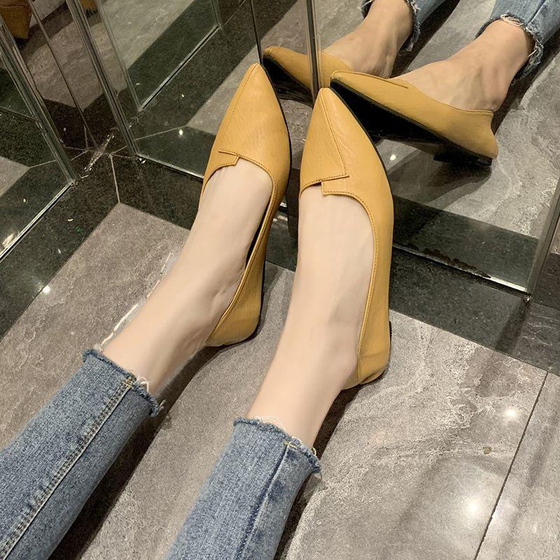 Women's Shoes Spring and Autumn New Style Pointed Shallow Mouth Flat Shoes Versatile Soft Sole Flat Shoes