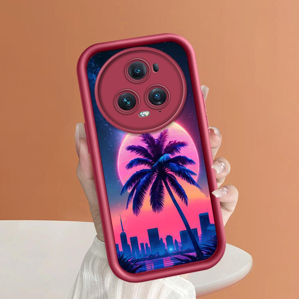 Mäkký silikónový štvorcový rebrík so vzorom tlače Kryt telefónu Úplný kryt fotoaparátu Gumené puzdro odolné voči nárazom pre Huawei Honor