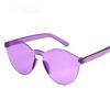 UV Protection Rimless Conjoined Jelly Transparent Sun Glasses Glasses Candy Color Sunglasses In One Piece Colorful