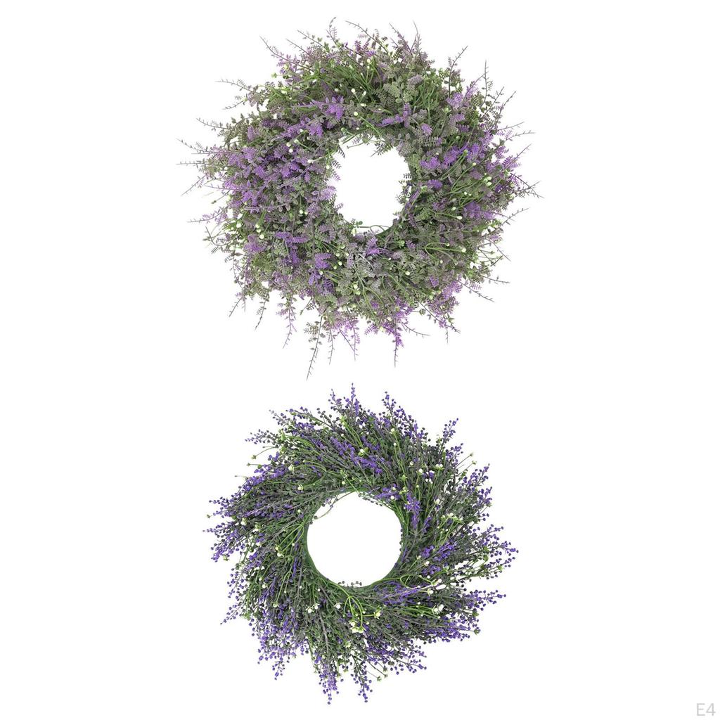 Lavender Wreath " Artificial for Front Door Wall Window Party Decor, Indoor/Outdoor Use